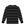 Black-White Stripe French Terry Rugby Polo